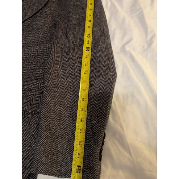 Land End Tweed Lambswool Herringbone Blazer Size 48 Reg 2 button - Picture 9 of 14